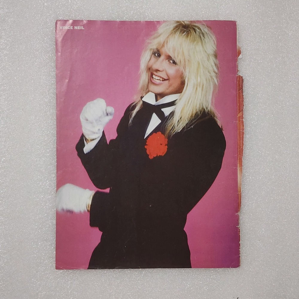 Vince Neil Motley Crue hair band rock singer vintage poster clipping 8x10 1990s
